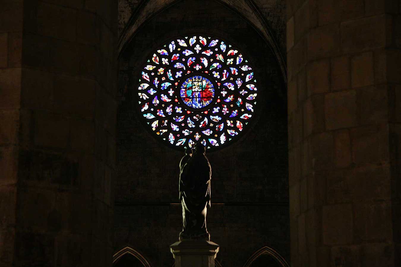 The statue of Santa María in Santa María del Mar