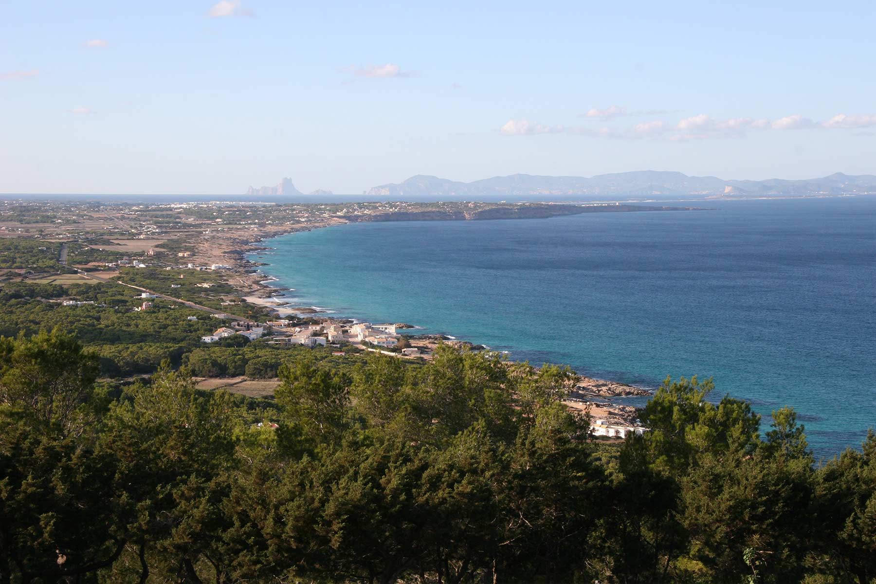 boat on formentera on land