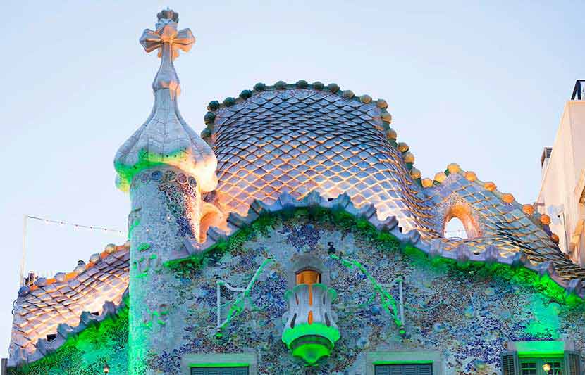 El terrado de la Casa Batlló de Antoni Gaudí