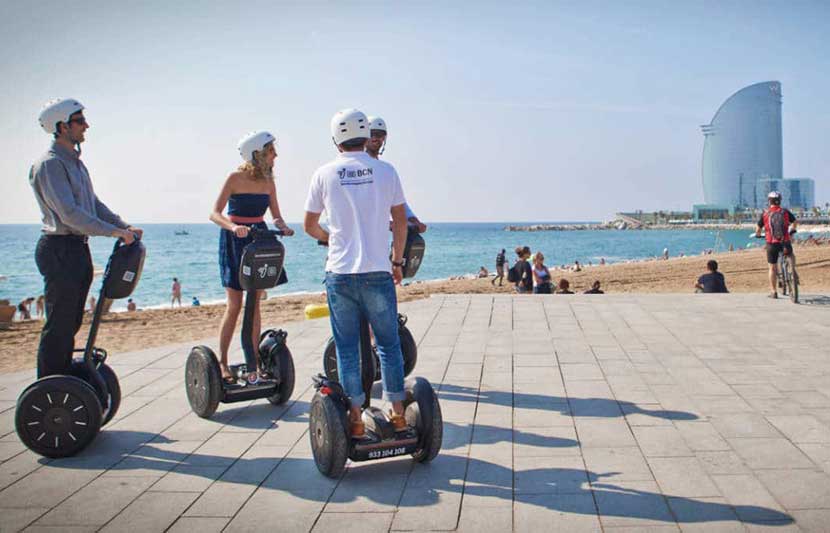 Segway Barcelona beach