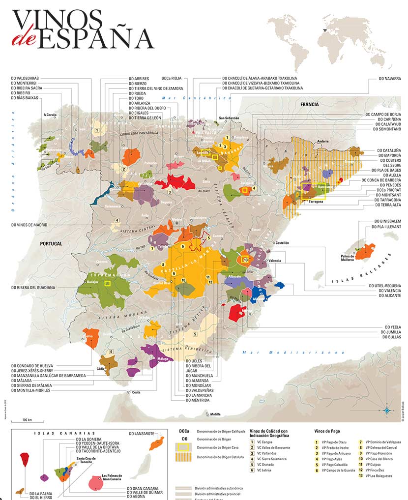 Regiones vinicolas España